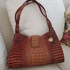 Brahmin Croc Tan Handbag